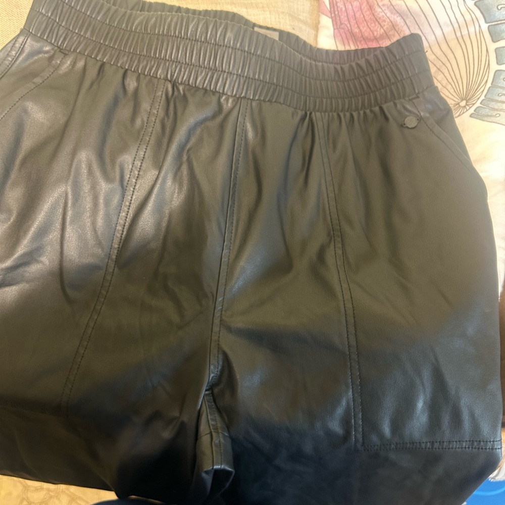 CALIA Leather Joggers